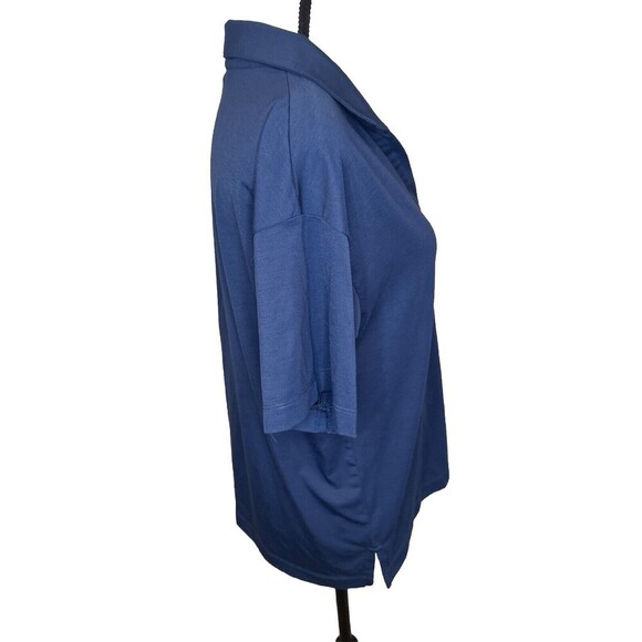 MERCER+METTLE Women's BLUE Stretch Moisture Wick Jersey Polo Sz M - Picture 3 of 9